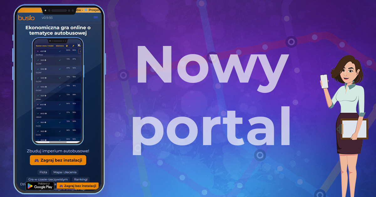 Nowy portal informacyjny gry autobusowej online Buslo!