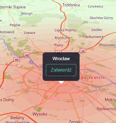 Mapa i wybór miejsca startu wycieczki