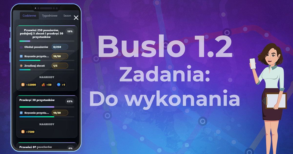🚌✨ Aktualizacja 1.2: Zadania + Skyliner+